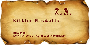 Kittler Mirabella névjegykártya